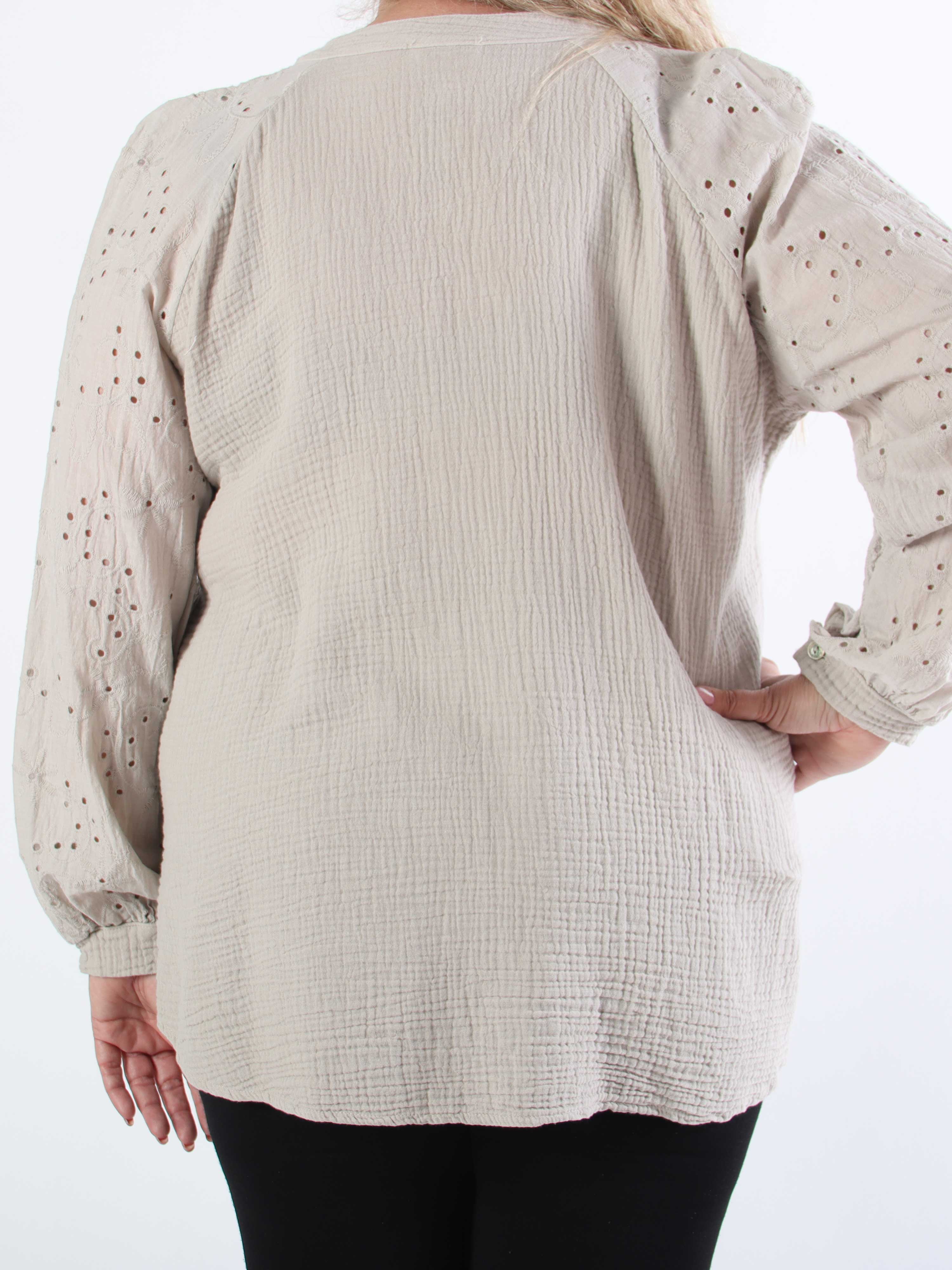 Sandrini - Blød bomuldsskjorte i plus size